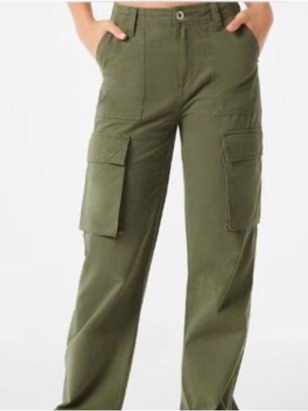 Women’s Olive Green Cargo Pants with Utility Pockets